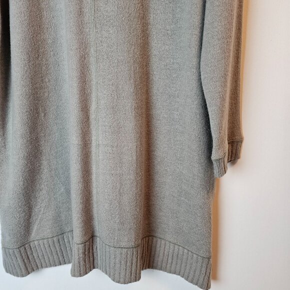 Lulu's Women's Autumn Daze Sage Green Cowl Neck Tunic Oversize Sweater Dress, XL - Picture 7 of 9